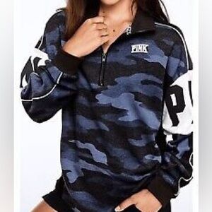 PINK • Blue Camo Pullover